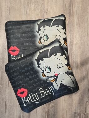 2 Betty Boop Black Car Or Home Floor Mats NWOT